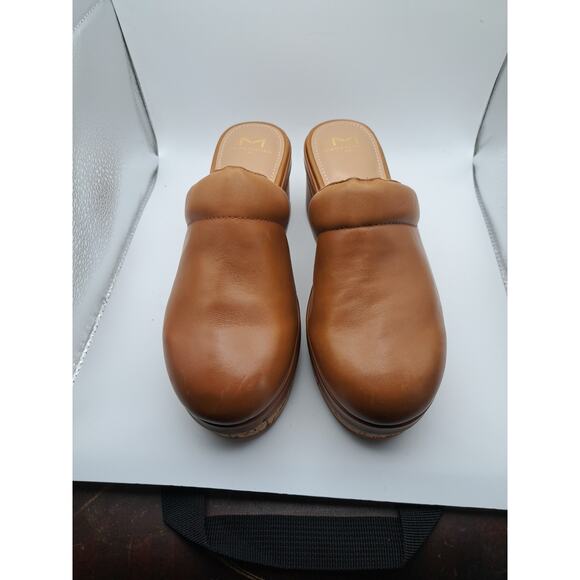 NWOB!! Marc Fisher Beckett Brown Leather Slip On Mules Size 5 - Picture 1 of 6